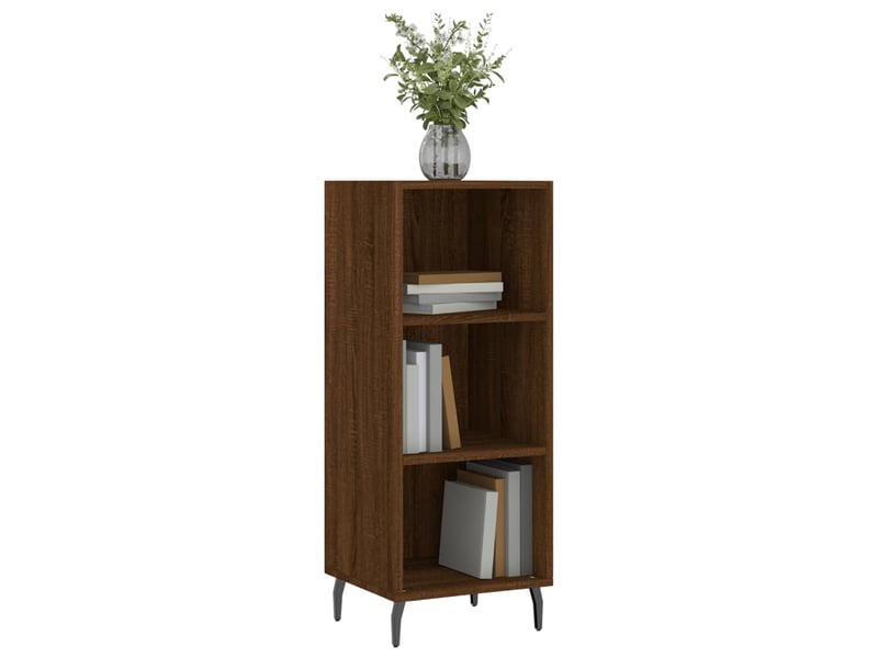  Buffet - bahut - meuble de rangement chêne marron 34,5x32,5x90 cm bois d'ingénierie  - Conforama C