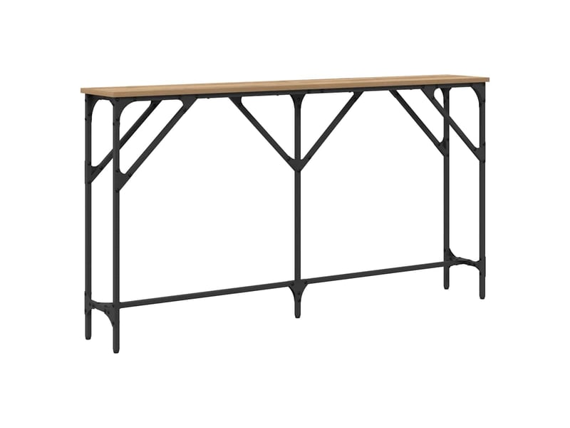  Table console - table d'appoint - table d' entrée chêne artisanal 140 x 23 x 75 cm  - Conforama A