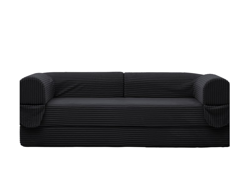 Canapé convertible, canapé-lit, pour salon, chambre, appartement, 2 places, format adapté au salon, en velours tricoté - Conforama W