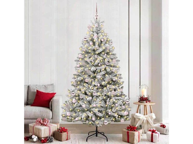  Sapin de noël, arbre de noël artificiel 240 cm 300 led blanc chaud shl72  - Conforama B