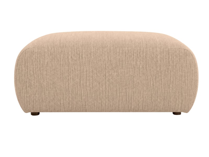  Portofino - pouf en tissu chenille café 105x57x40  - Conforama A