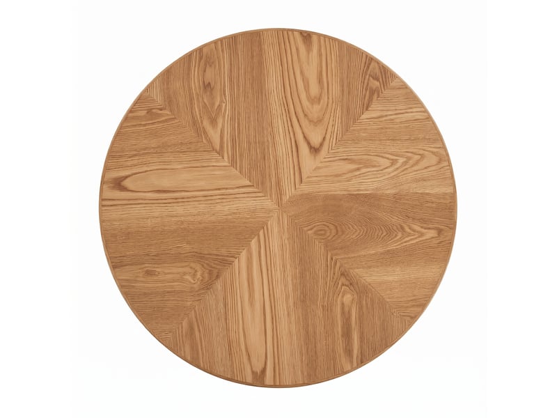  Table basse ronde, 78 cm, plateau parquet, mdf, effet bois coloris bois naturel  - Conforama E