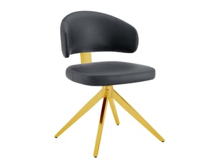 Chaise piètement en métal rembourrage confortable pivotement à 360°