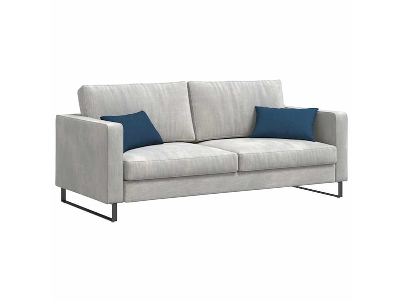  Lot de 2 coussins de canapé, coussins décoratifs tissu bleu 50 x 30 cm cf58776  - Conforama C