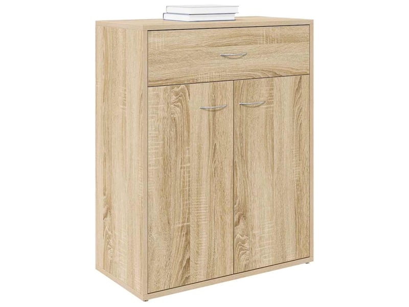  Buffet - bahut - meuble de rangement chêne sonoma 60x30x75 cm bois d'ingénierie  - Conforama C