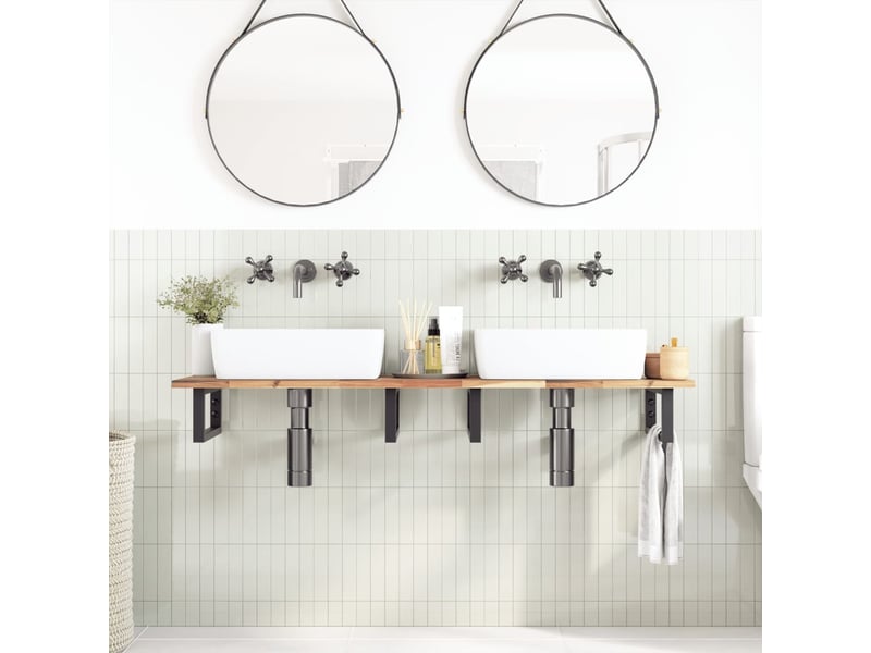  Dessus de meuble de salle de bain non traité bois d'acacia shl2256  - Conforama A