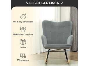 Fauteuil fixe <strong></strong> Coton / Polyester gris