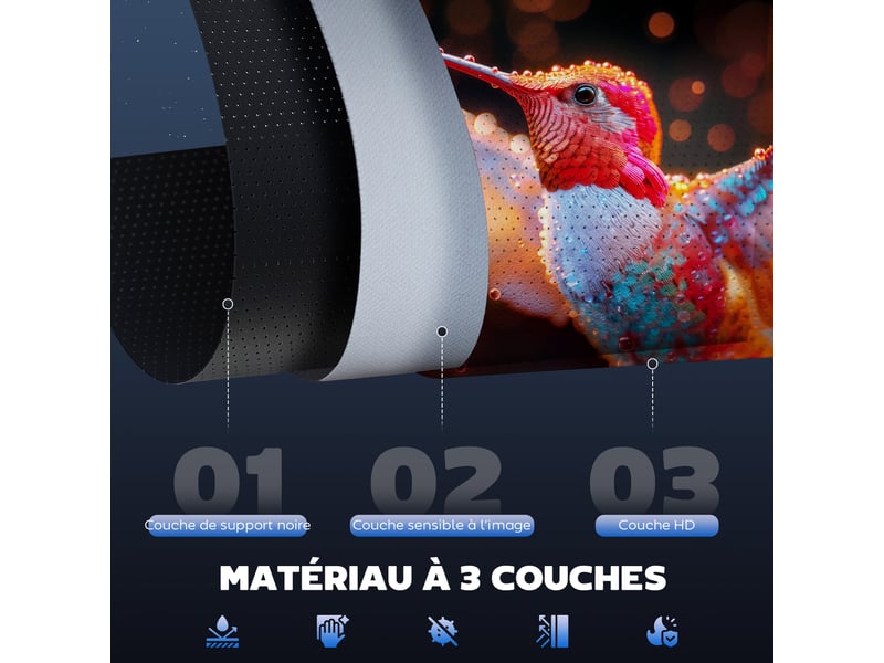  Écran vidéoprojecteur 84 pouces, 4:3 4k hd écran de projection motorisé et électrique, écran de projection tv et home cinéma, panneau de commande et télécommande, montage mural ou plafond  - Conforama W