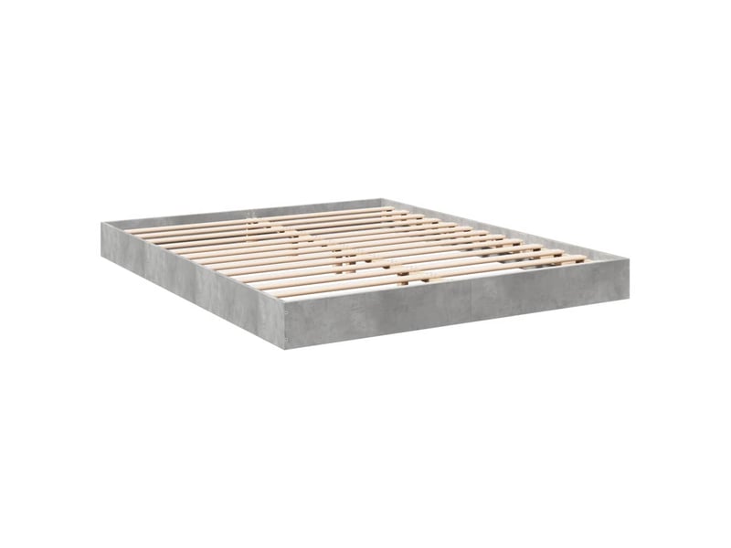  Lit double- lit adulte -  cadre de lit sans matelas gris béton 160x200 cm  - Conforama B