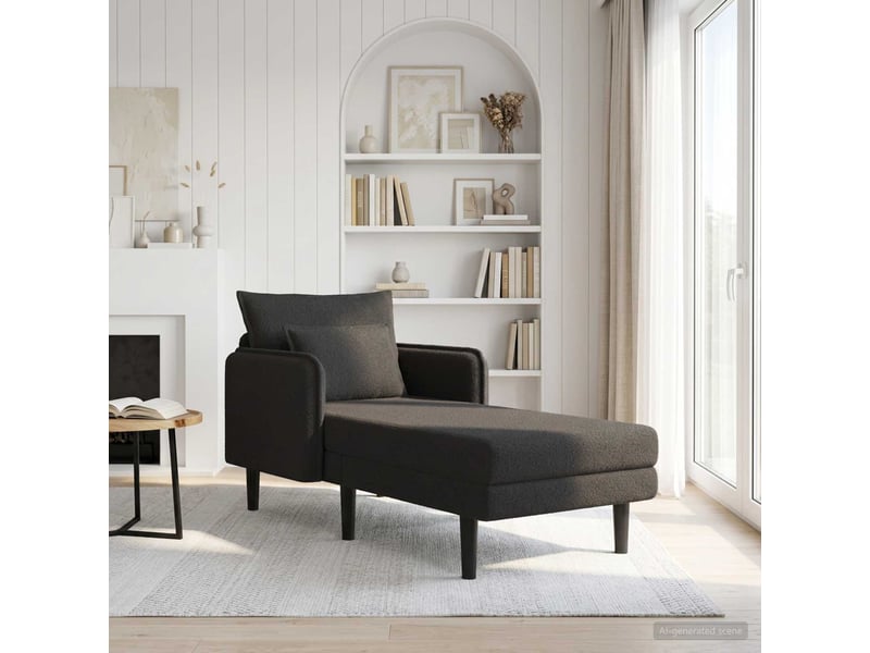 Vidaxl grande méridienne noir bouclé - Conforama B