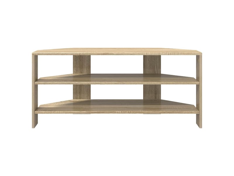 Meuble tv - banc tv - meuble de rangement d'angle 102x40,5x45cm chêne sonoma bois d'ingénierie  - Conforama E