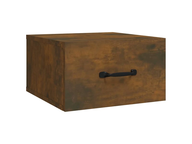  Table de chevet - cabinet de chevet - table de nuit murale chêne fumé 35x35x20 cm  - Conforama A