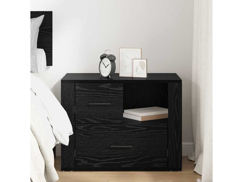  Table de chevet - cabinet de chevet - table de nuit chêne noir 35 x 60 x 50 cm bois d'ingénierie  - Conforama C