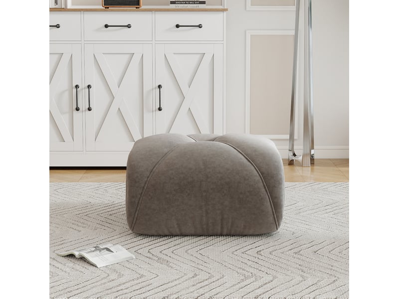  Elowin ottoman chenille-taupe  - Conforama C