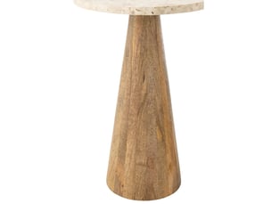 Lot de 2 tables d'appoint en marbre eula 53cm beige