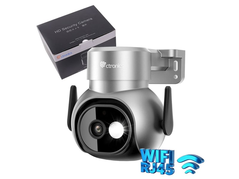 Caméra ptz wifi extérieure 4k 8mp 360° vision nocturne couleur 30m ip66 - Conforama A