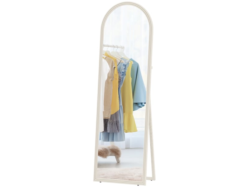  Miroir plein pied cadre cintré effet pierre blanc 50 x 160 cm  - Conforama B