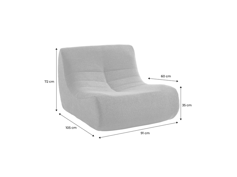  Lot de 3 fauteuils chauffeuses en bouclette texturée moutarde style contemporain 1 place  - Conforama D