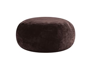Fauteuil poire pliable marron 100 x 100 cm, assise souple avec housse lavable pour optimiser les petits espaces