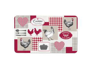 Tapis de cuisine mousse vickie 45x75cm rouge