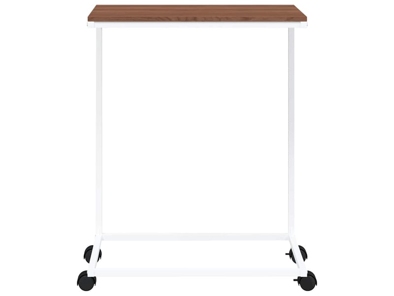  Table d'appoint | bout de canapé table basse avec roues blanc 55x35x70 cm bois d'ingénierie shl4469  - Conforama D