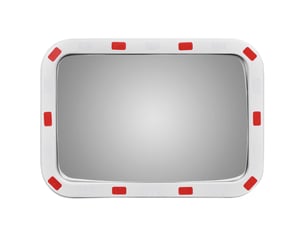 Miroir rectangulaire à fixer coloris blanc <strong></strong>  <strong></strong> - 40 cm x 60 cm