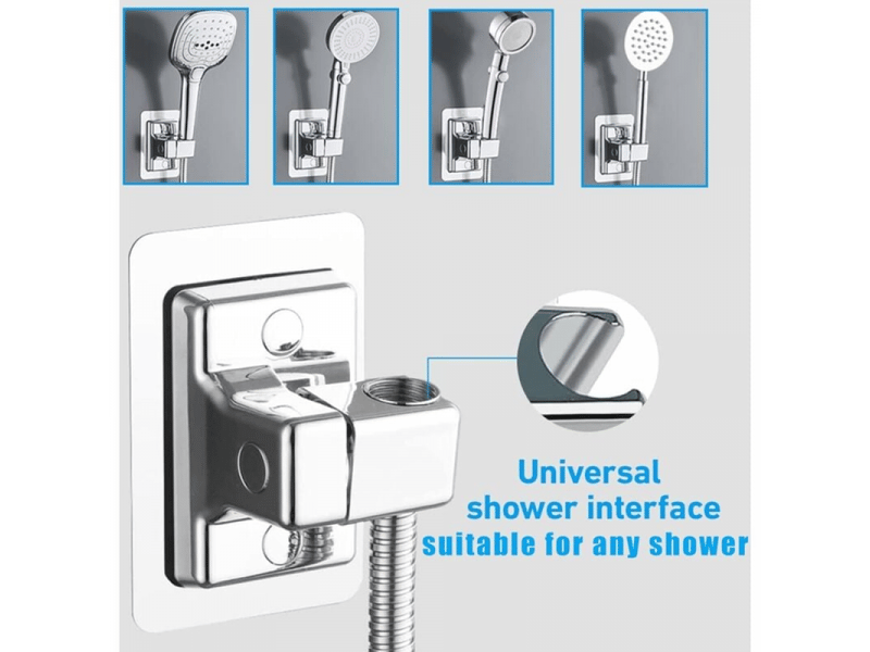  Supports de pommeau de douche,réglable 360°,support mural pour pommeau de douche,sans percage,ventouse pommeau de douche  - Conforama C