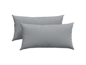 Lot de 2 coussins de canapé, coussins décoratifs tissu gris clair 80 x 40 cm cf58849