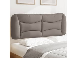 Coussin de tête de lit, coussin décoratif hvar taupe 120 cm tissu