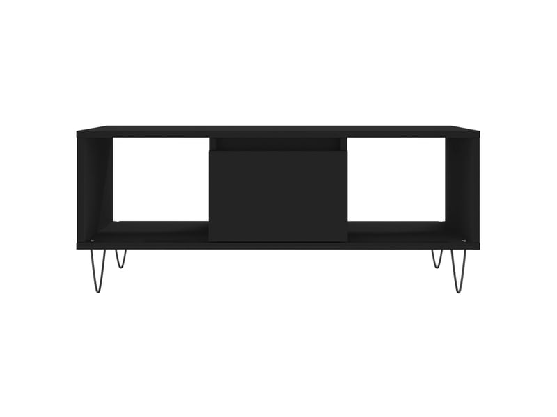  Table basse | table de salon noir 90x50x36,5 cm bois d'ingénierie shl7972  - Conforama E