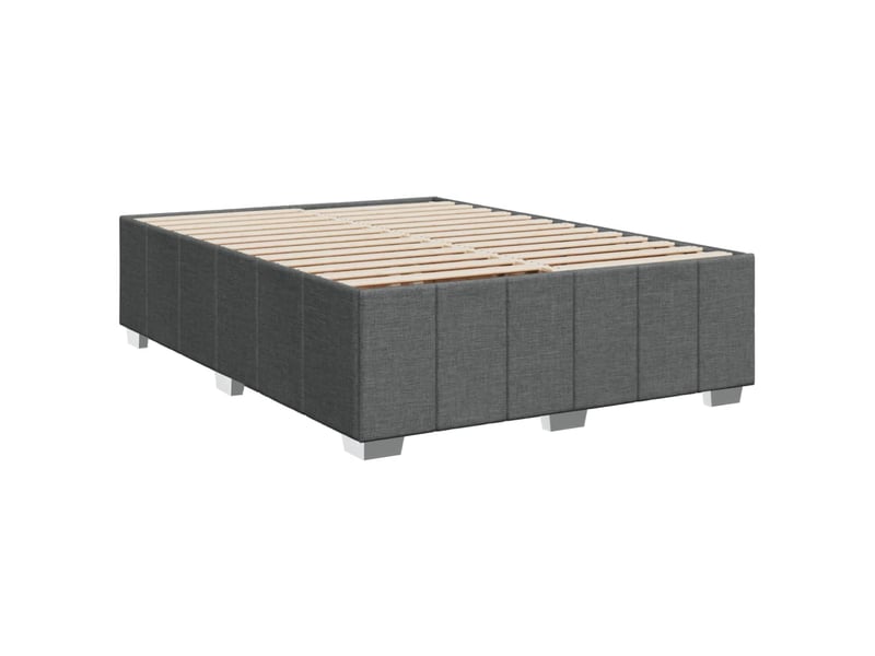  Lit double- lit adulte -  cadre de lit sans matelas gris foncé 140x200 cm tissu  - Conforama B