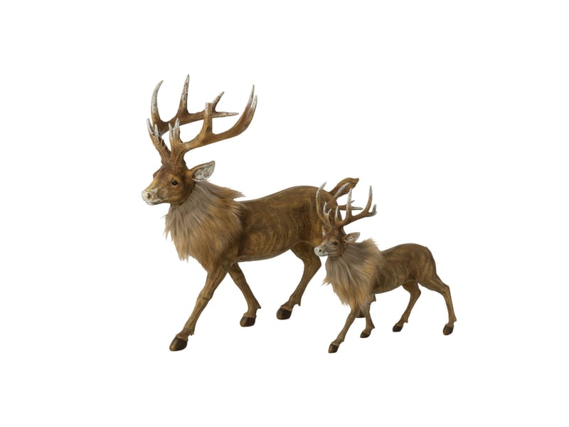  Statuette renne en résine ketty 39cm marron  - Conforama D