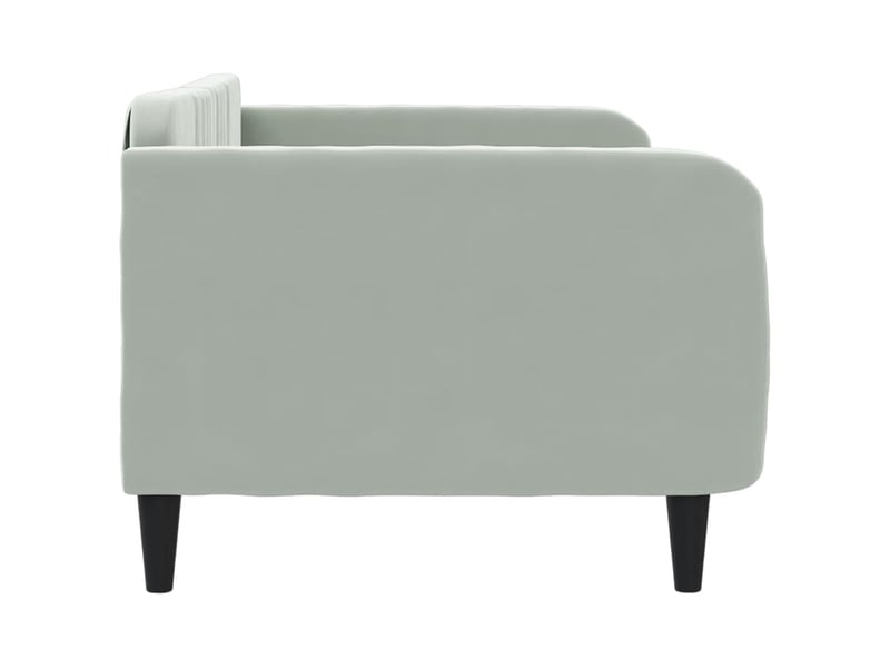  Lit simple- lit adulte -  lit de repos sans matelas gris clair 100x200 cm velours  - Conforama C
