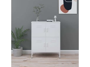 Armoire de rangement, rangement bureau blanc 80x35x101,5 cm acier shl7989