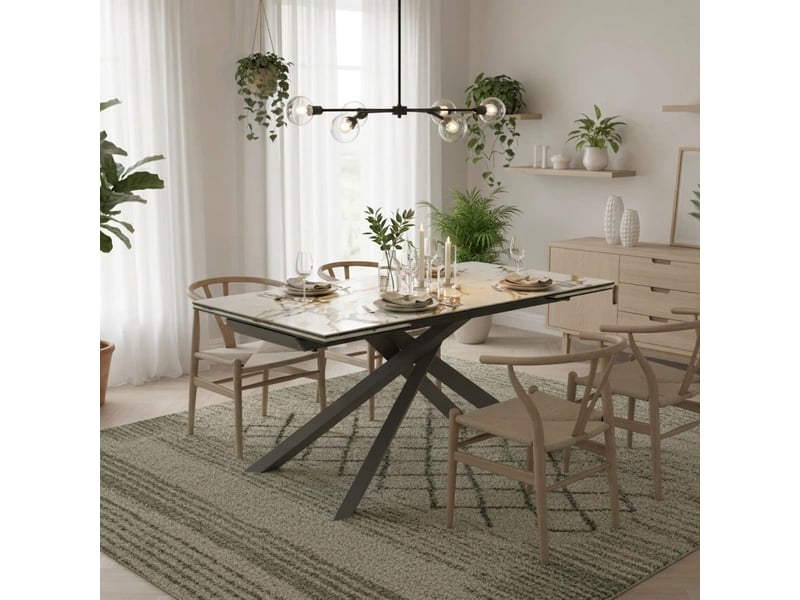  Table extensible en céramique et verre 160240 x 90 cm axis  - Conforama B