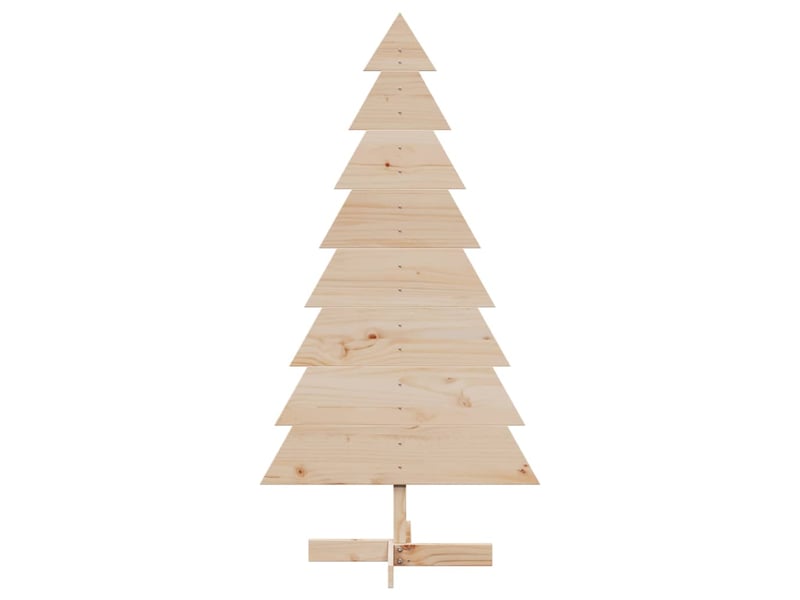  Arbre de noël, sapin de noël en bois pour décoration 150 cm bois massif de pin  - Conforama C