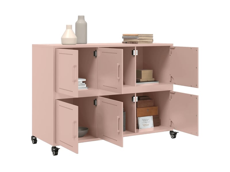 Buffet - bahut - meuble de rangement rose 100,5x39x72 cm acier - Conforama E