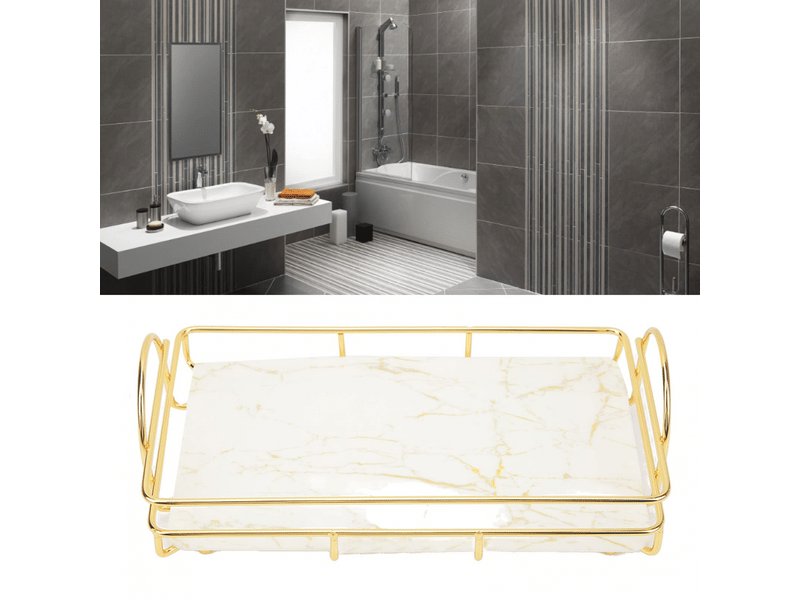 Organiseur de comptoir, rangement pour cosmétiques, décoration intérieure, rangement intelligent, design robuste pour salle de bain - Conforama C