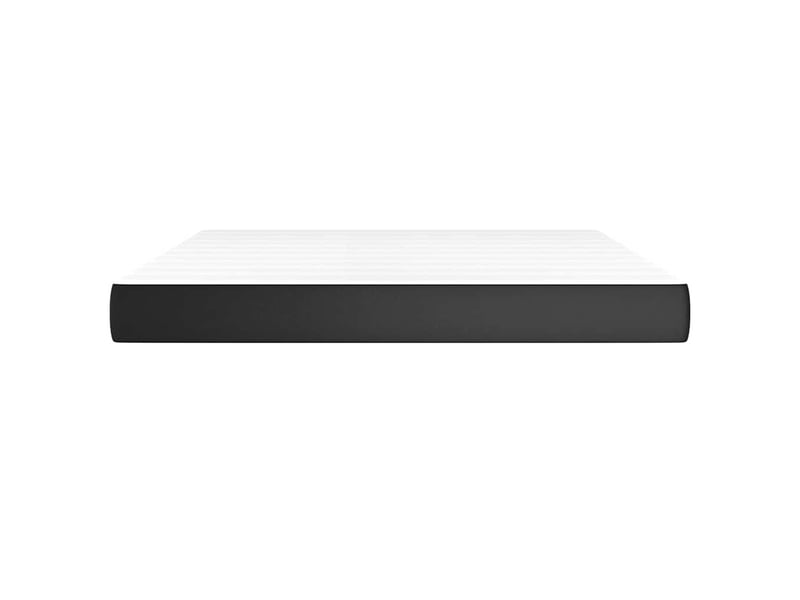  Matelas de lit à ressorts ensachés fermeté moyenne noir 160x200x20cm similicuir  - Conforama C