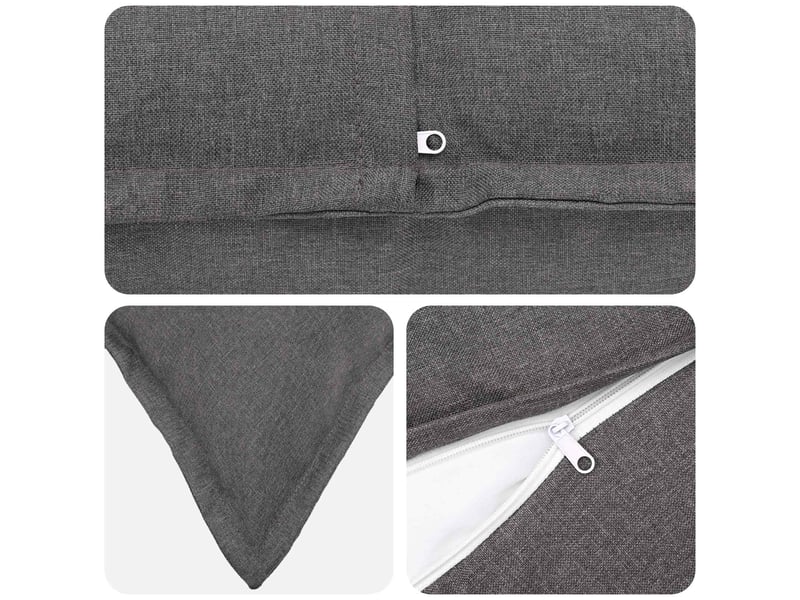  Lot de 6 housses de coussin houten gris clair 40 x 80 cm cf49976  - Conforama D