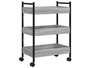 Desserte de cuisine, chariot de rangement sonoma gris 50x30x70 cm bois d'ingénierie