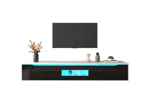 Meuble tv coloris blanc 180 cm   
