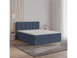 Lit avec rangement 140x200 cm <strong>MASSENO</strong> <strong></strong> coloris bleu