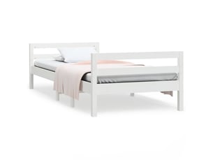 Lit simple 80x200 cm coloris blanc