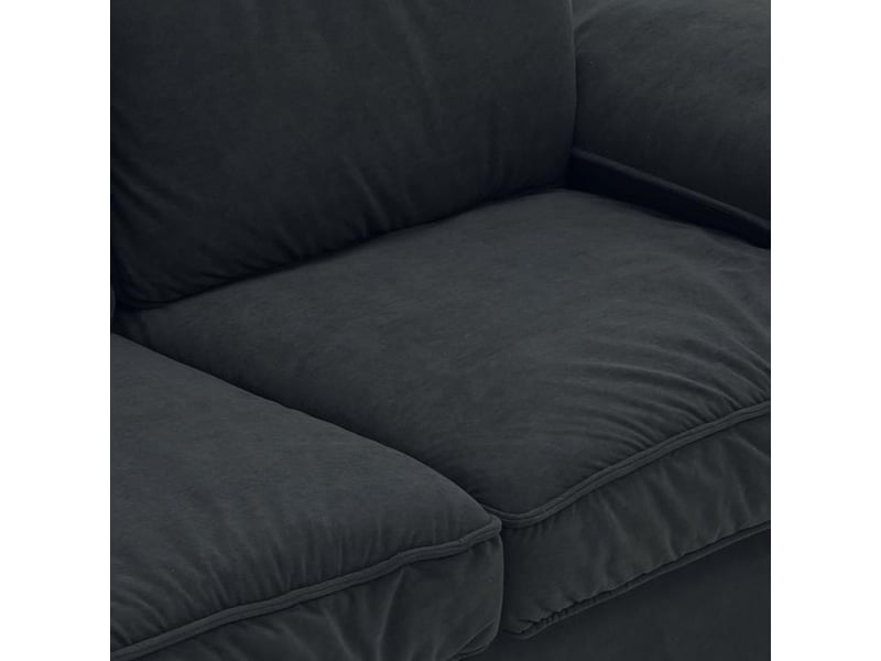 Canapé 2 places - fx-p20eu-bk1 - noir - tissu doux - rangement intégré sous siège noir - Conforama D