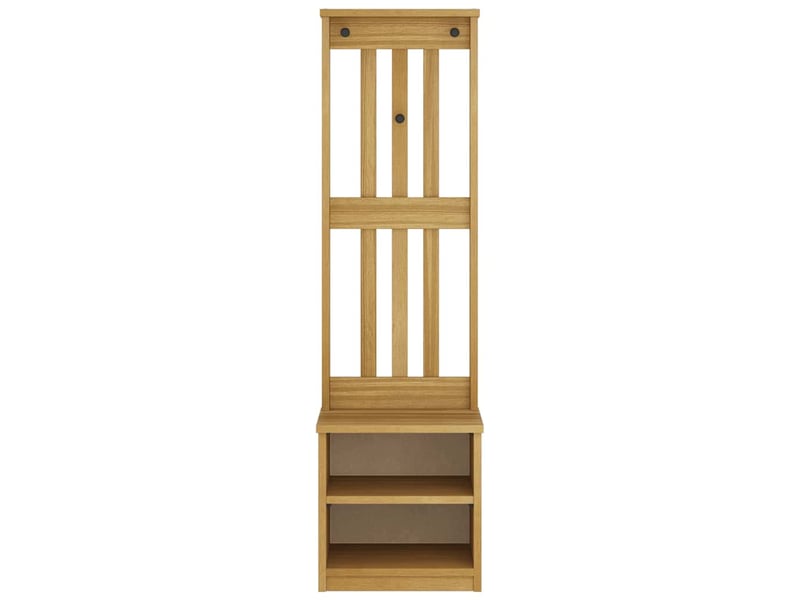 Porte manteau couloir sandnes 45x40x159,5 cm bois massif pin shl81740 - Conforama E