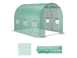 Bâche rechange plastique serre 3x2x2 m, compatible serres pe 6 fenêtresporte enroulable, plantesjardins.
