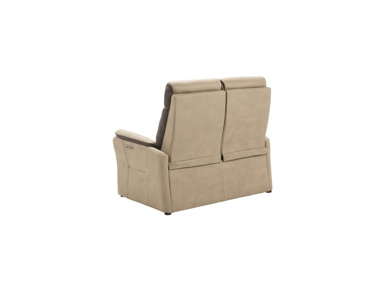  Canapé 2 places relax électrique new nobuck beige et gris foncé - odeon ODEON - Conforama C