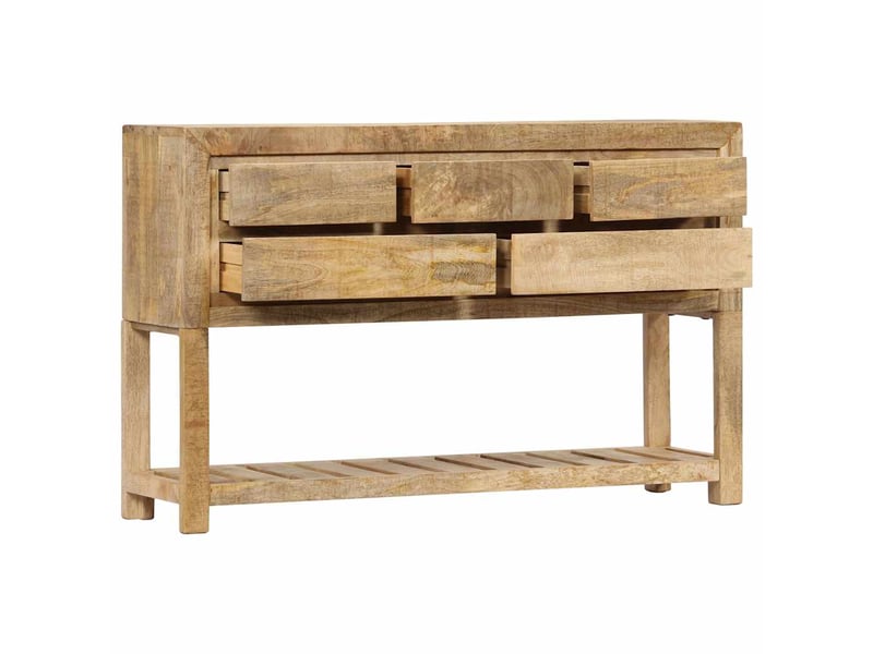  Buffet - bahut - meuble de rangement 120x30x75 cm bois de manguier massif  - Conforama D