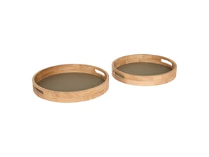 Plateau rond pu bonie kaki x2